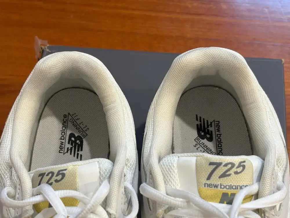 New Balance 725v1 Lifestyle Athletic Sneakers in White/Yellow ML725AF
